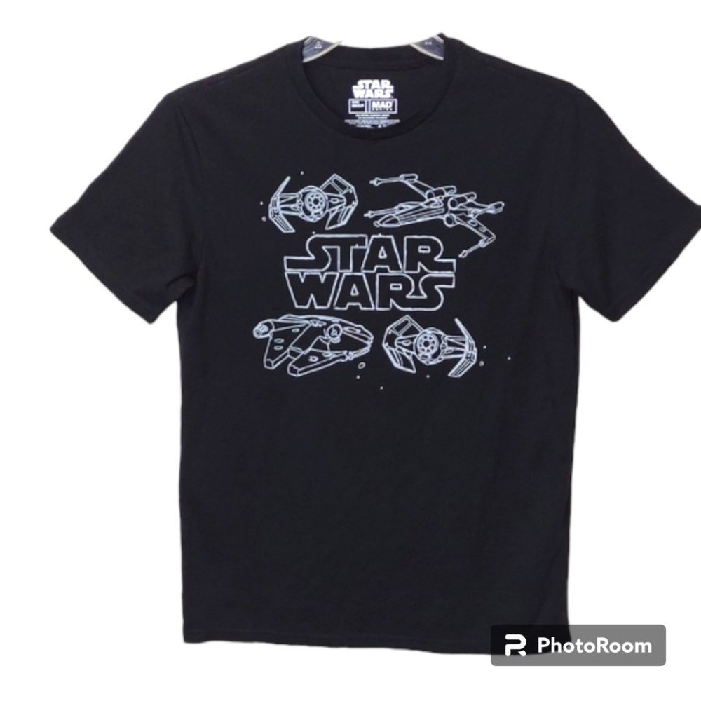 MAD Engine Star Wars Black Graphic SS T-shirt - Picture 1 of 5